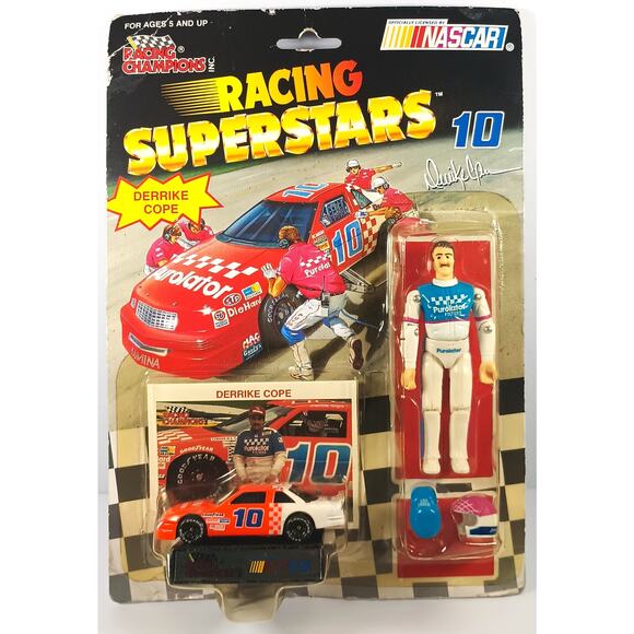 Racing Champions Racing Superstars DERRIKE COPE #10 FIGURE & CAR, See Pics/Descr - Picture 1 of 6